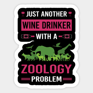 Wine Drinker Zoology Zoologist Sticker